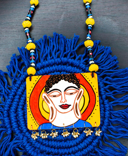 Buddha Necklace, Handpainted : Handmade