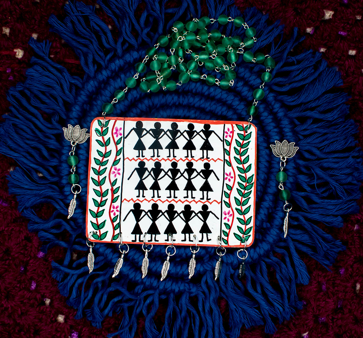 Tribe Art Necklace set, Handpainted : Handmade