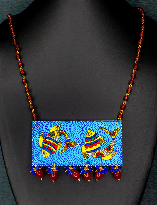 Statement Necklace, Handpainted : Handmade