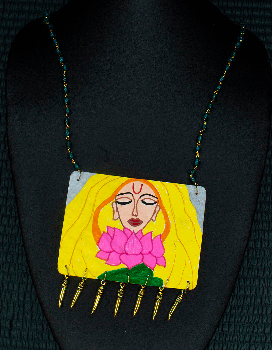 Statement Necklace, Handpainted : Handmade