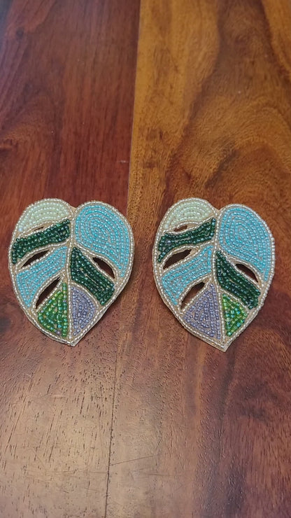 Patrika Embroidered Earrings : Handmade