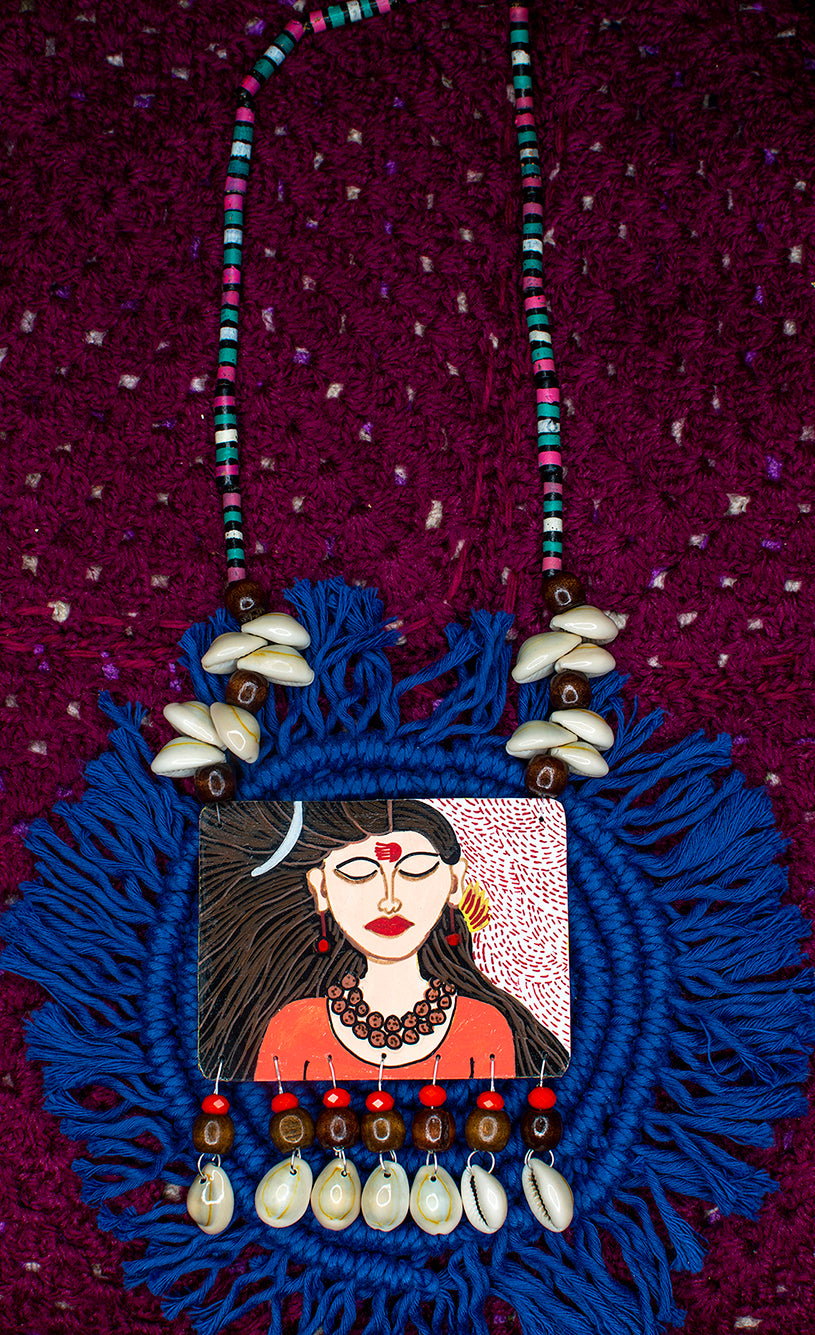 Statement Necklace, Handpainted : Handmade