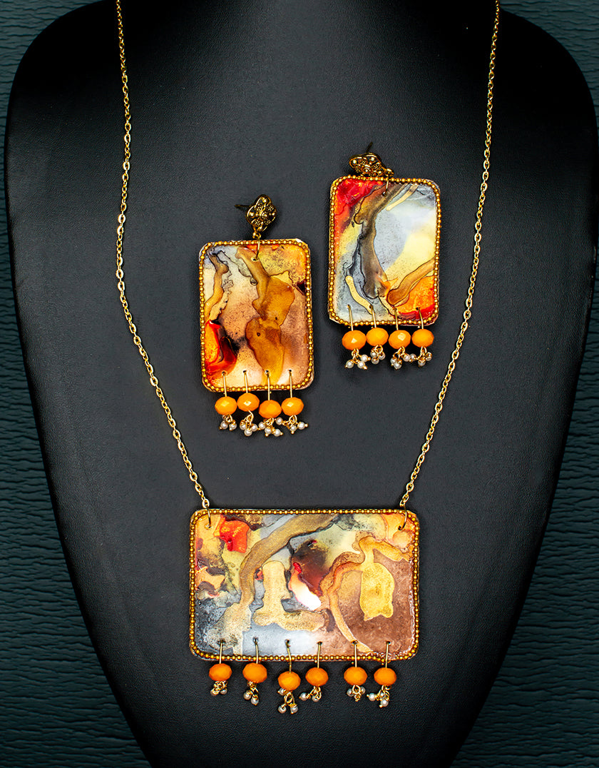 Fluid Necklace set : Handmade