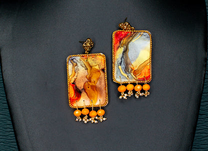 Latika Fluid Earrings : Handmade
