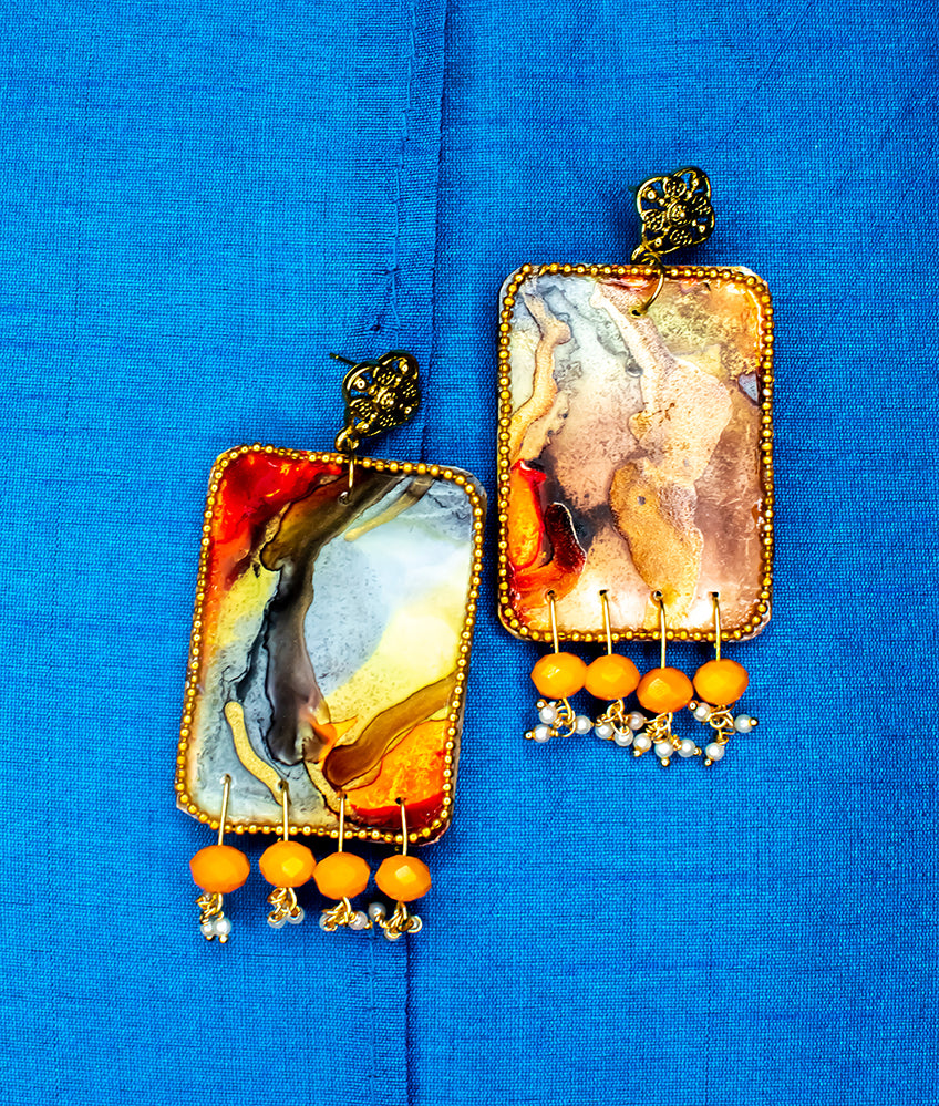 Fluid Earrings : Handmade
