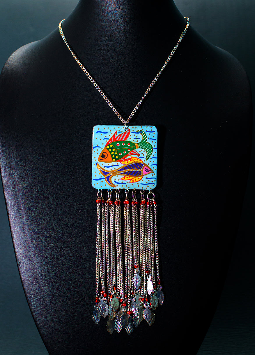 Statement Necklace, Handpainted : Handmade
