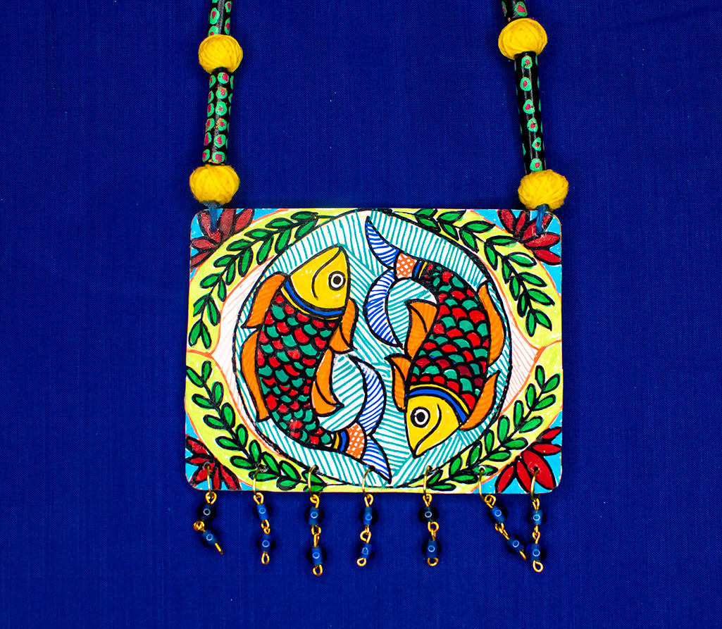 Vibha Necklace, Handpainted : Handmade