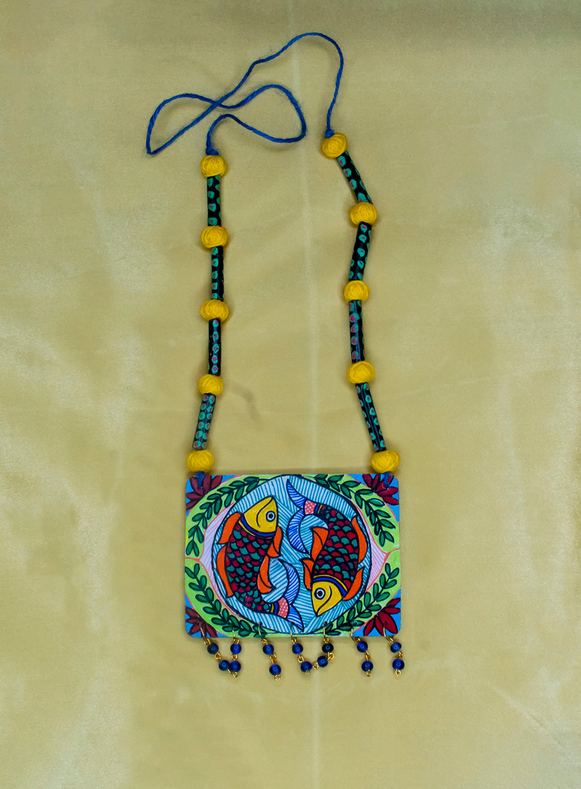 Statement Necklace, Handpainted : Handmade