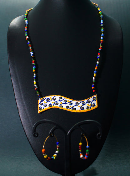 Ananya Necklace set, Handpainted : Handmade