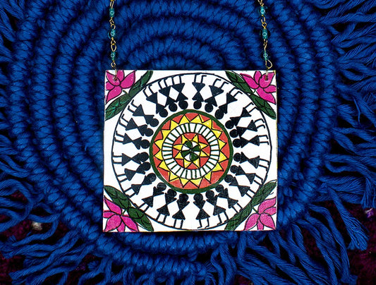 Statement Necklace, Handpainted : Handmade