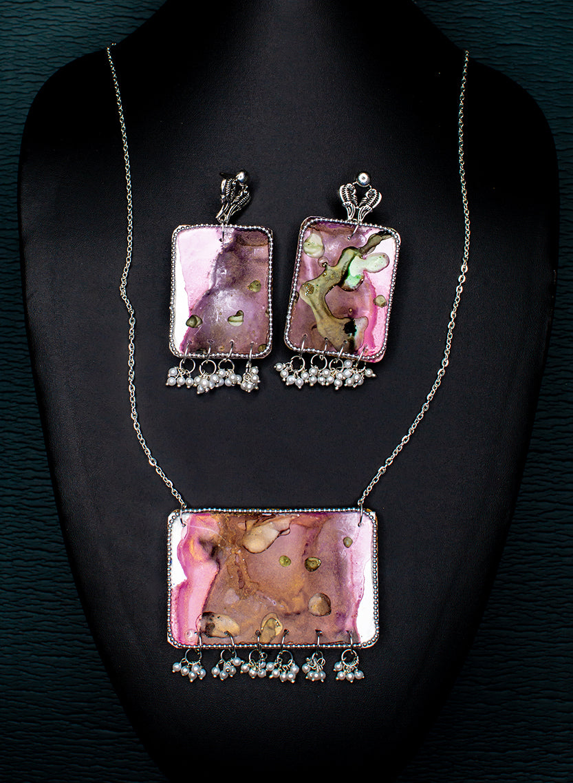 Fluid Necklace Set : Handmade