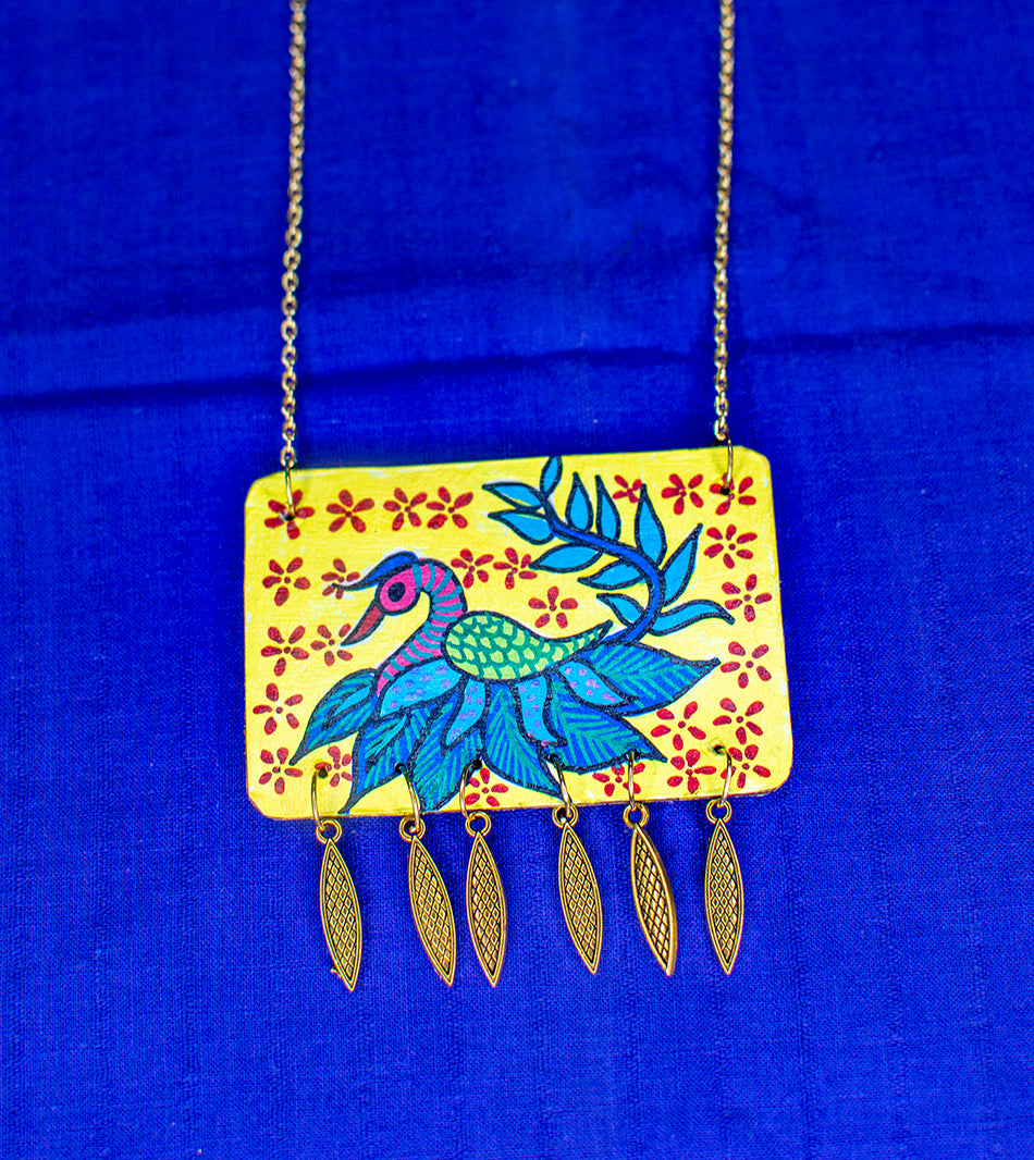 Statement Necklace, Handpainted : Handmade