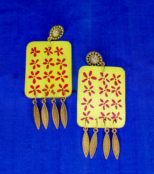Statement Earrings, Handpainted : Handmade