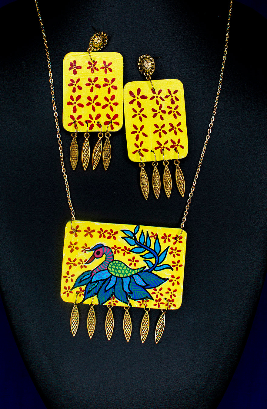 Statement Necklace Set, Handpainted : Handmade
