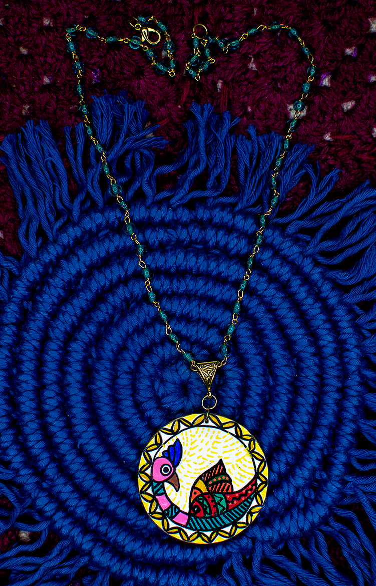 Statement Necklace, Handpainted : Handmade