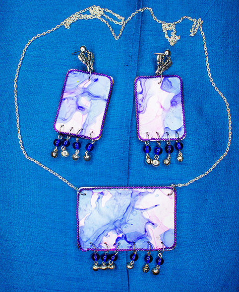 Fluid Necklace set : Handmade