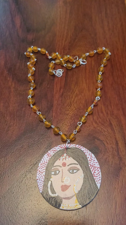 Ambika Necklace, Handpainted : Handmade