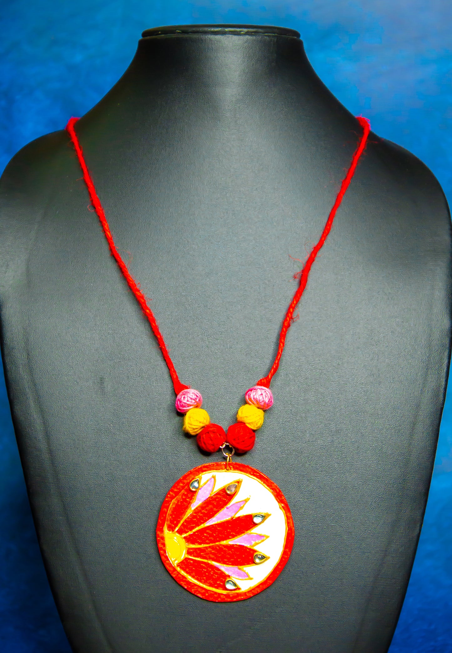 Statement Necklace, Handpainted : Handmade