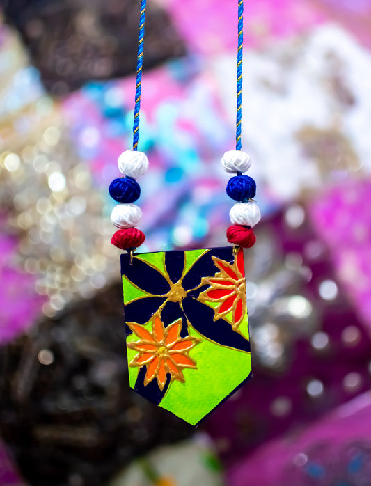 Statement Necklace, Handpainted : Handmade