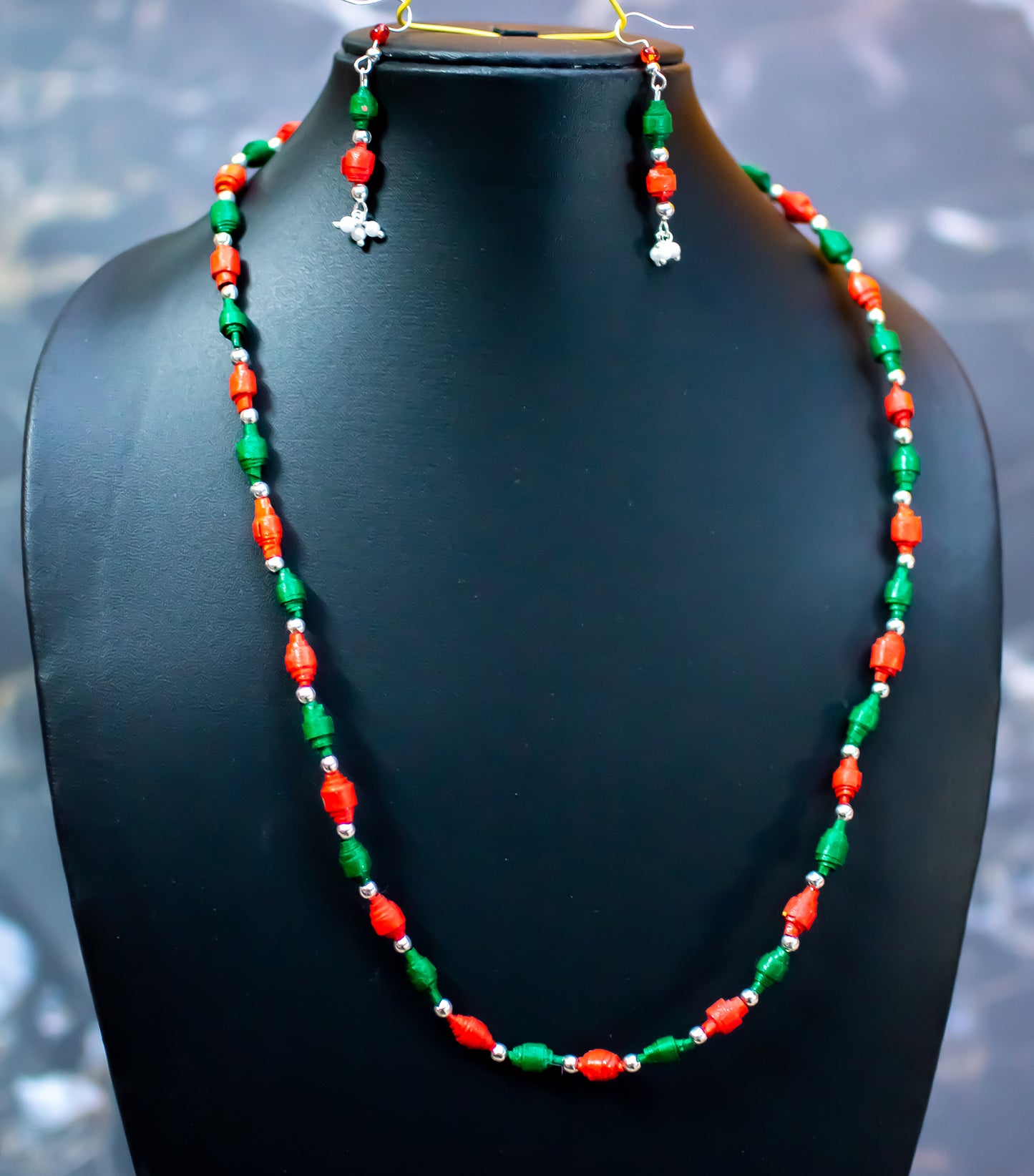 Handmade Jewellery - Handpainted Beads Necklace
