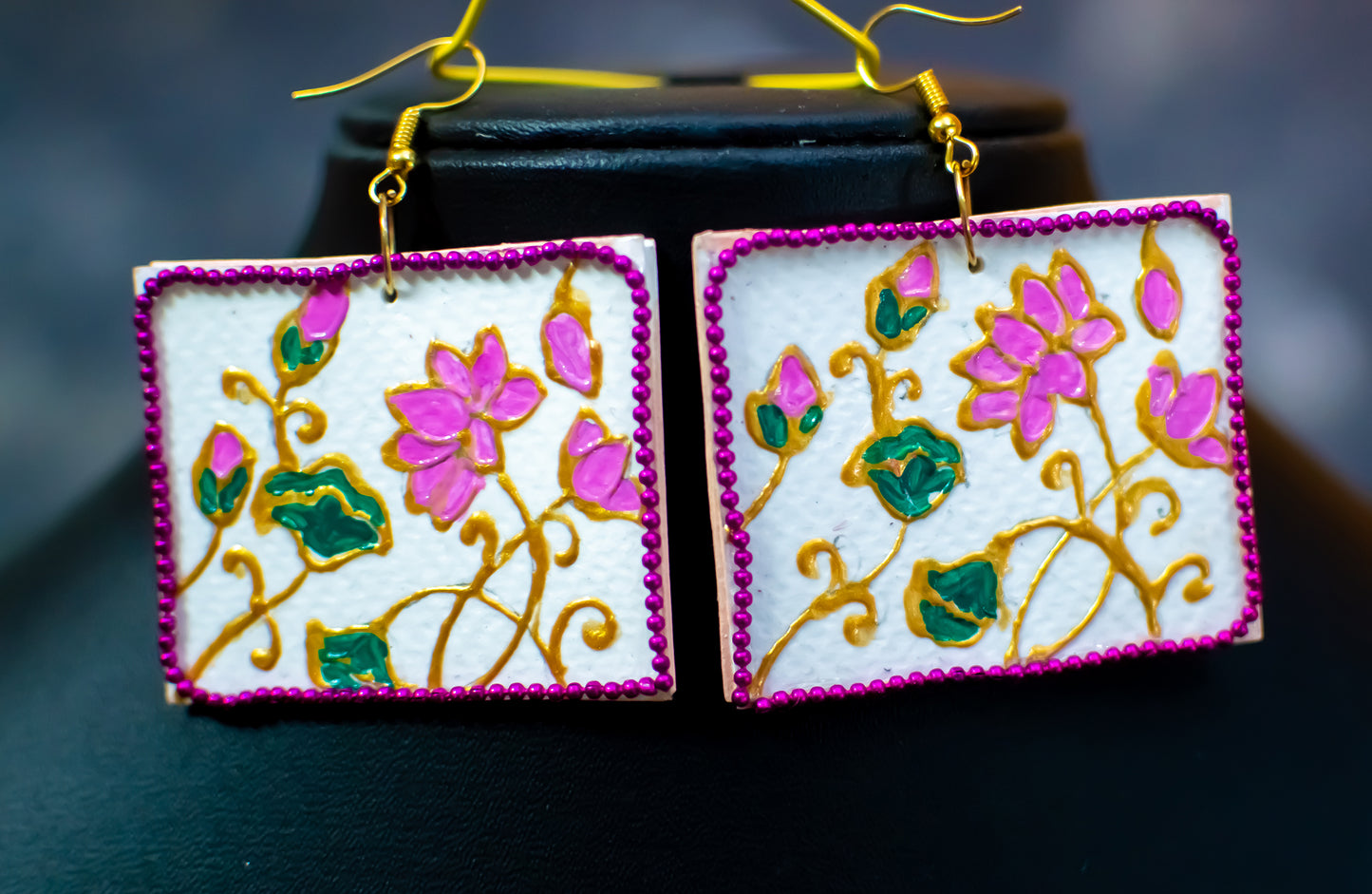 Handmade Jewllery - Handpainted Earrings