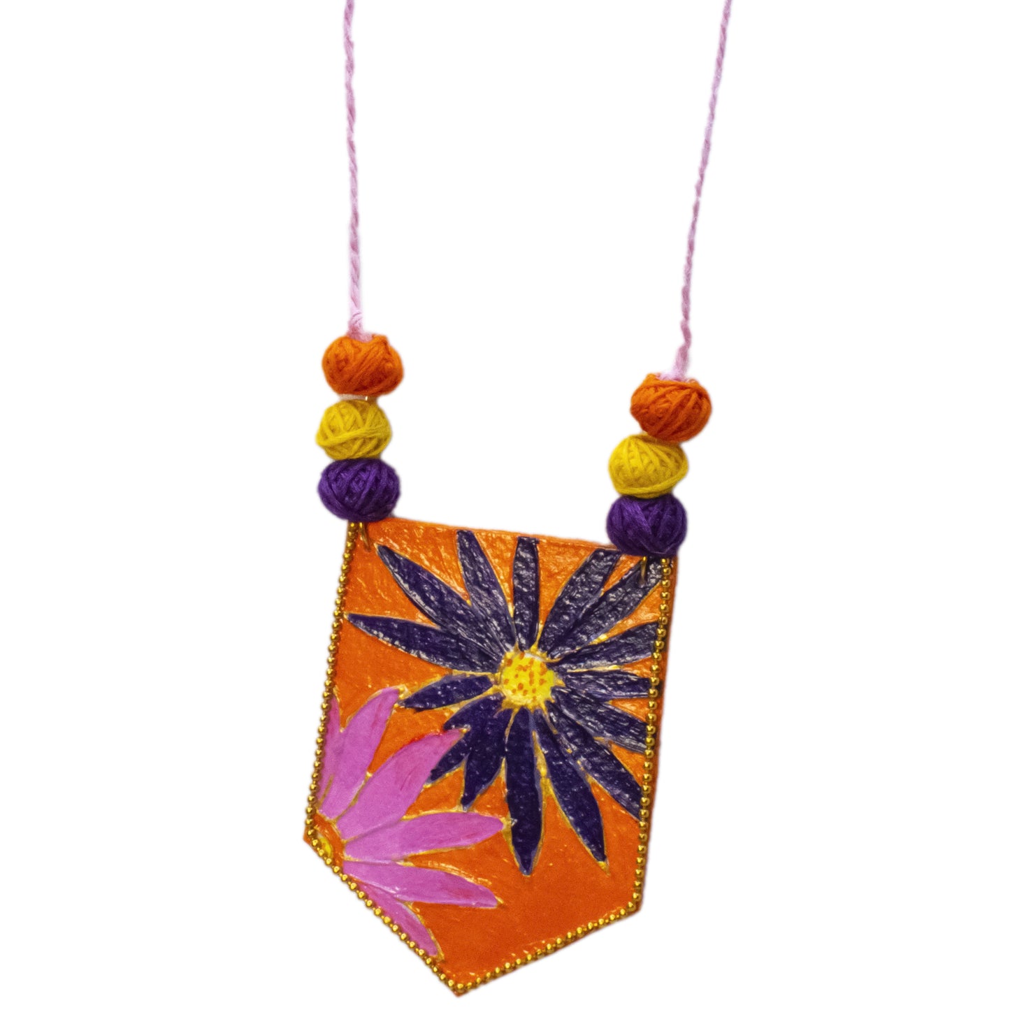 Statement Necklace, Handpainted : Handmade