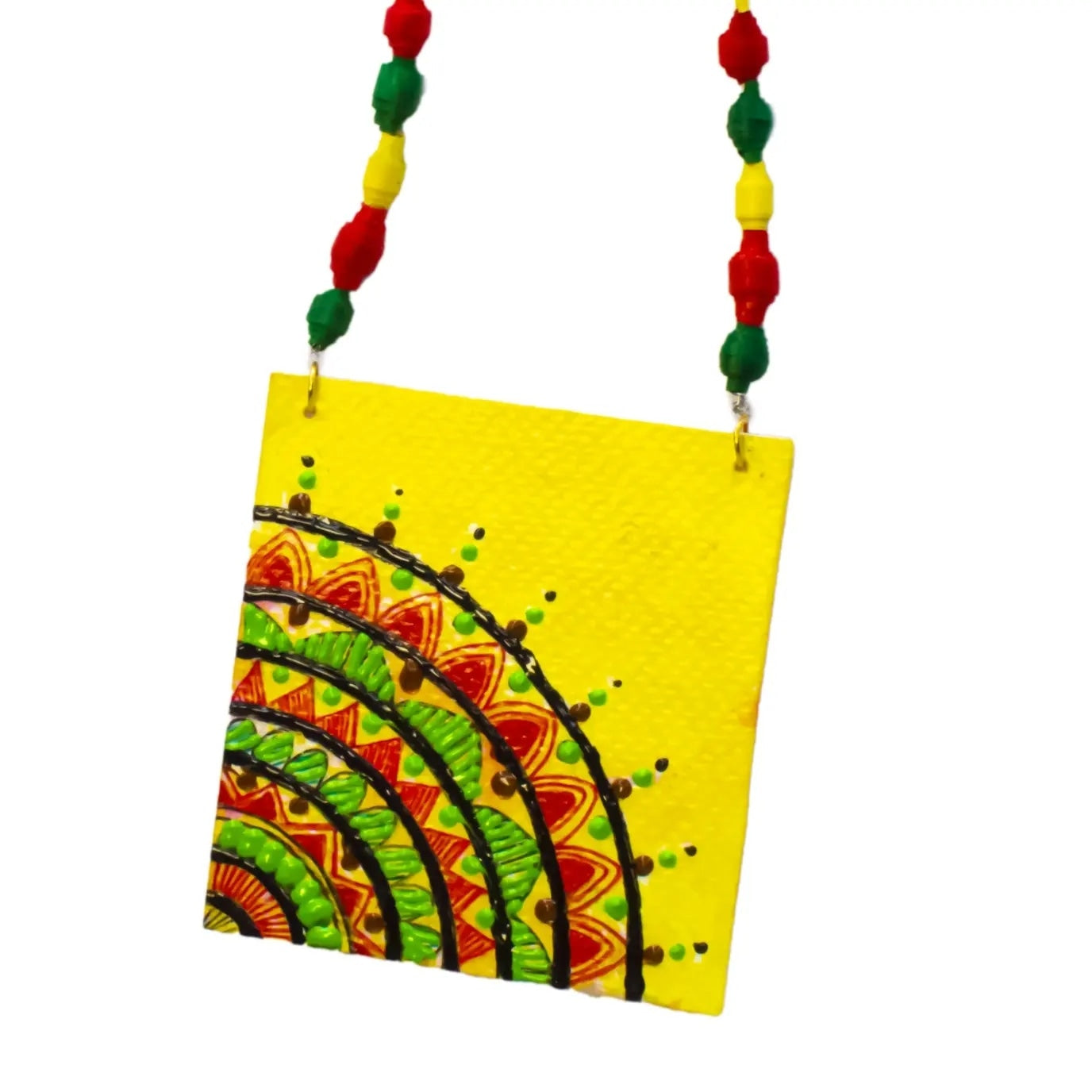 Statement Necklace, Handpainted : Handmade