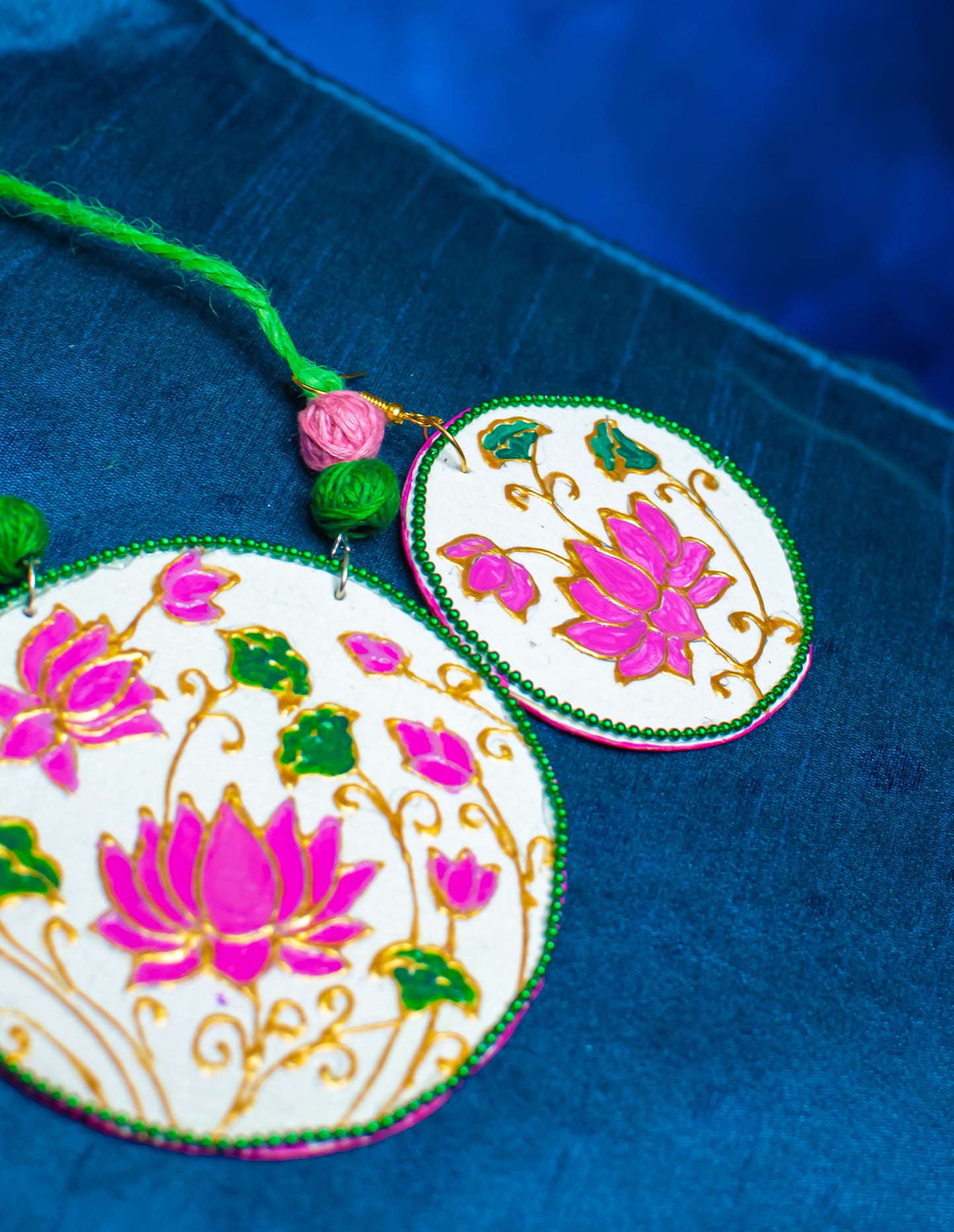 Statement Necklace set, Handpainted : Handmade