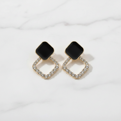 Bling Square Drop Earrings