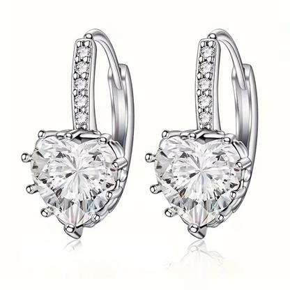 Crystal Drop Hoop Earrings