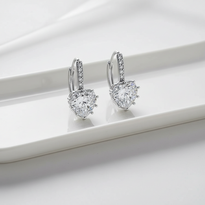 Crystal Drop Hoop Earrings