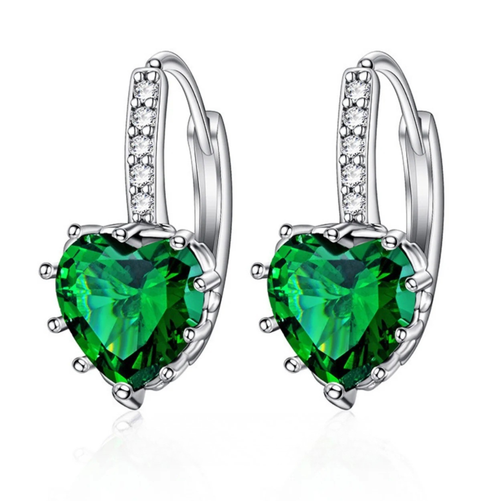 Crystal Drop Hoop Earrings