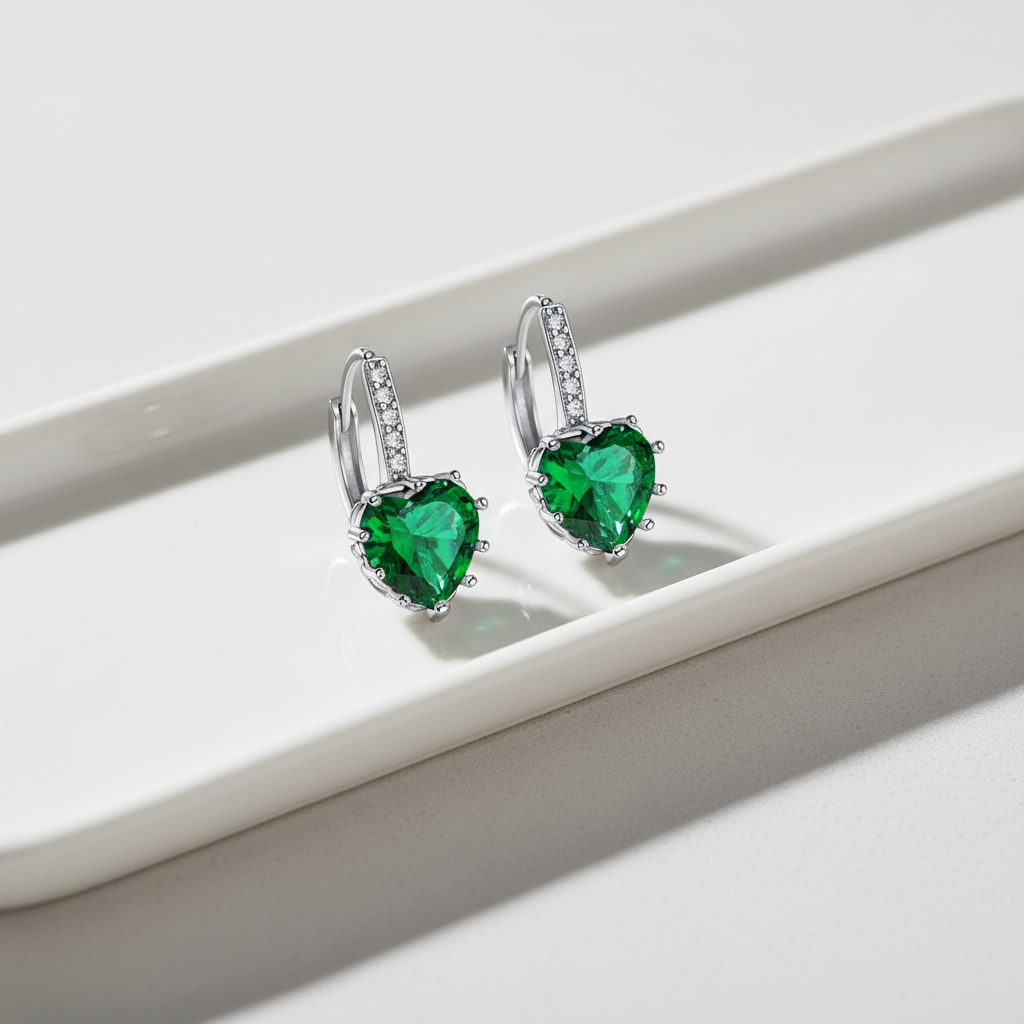 Crystal Drop Hoop Earrings