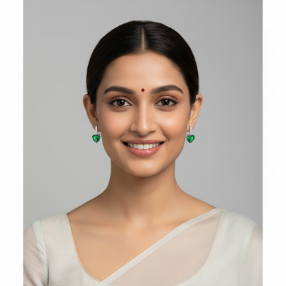 Crystal Drop Hoop Earrings