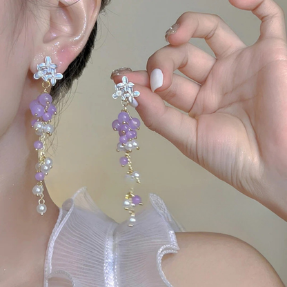 Beads And Pearls Earrings