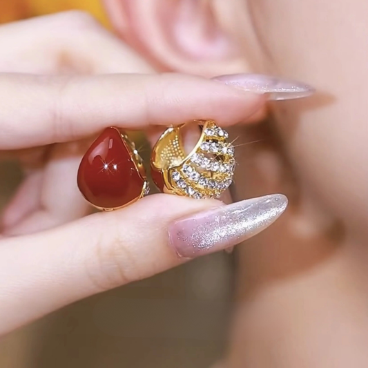 Bling Dual Hoop Earrings