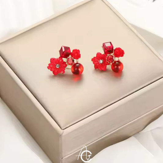 Flower Pink Earrings