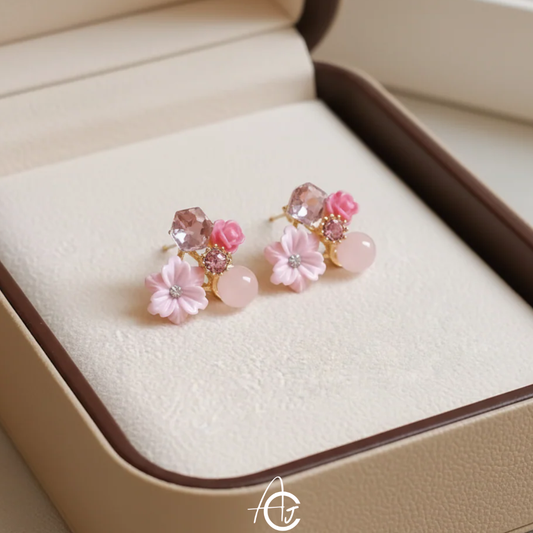 Flower Pink Earrings