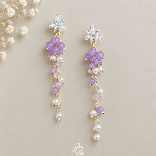 Beads And Pearls Earrings