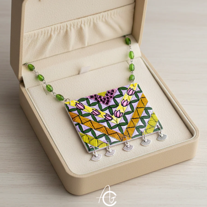 Statement Necklace, Handpainted : Handmade