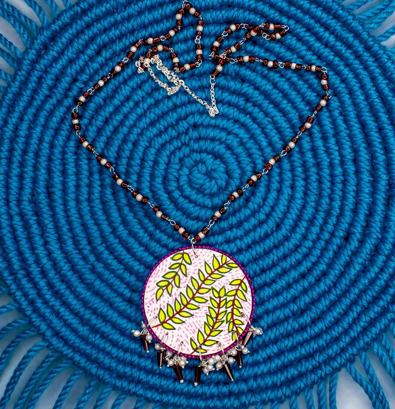 Paras Necklace, Handpainted : Handmade