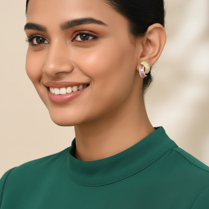 Whirl Stud Jazzy Earrings