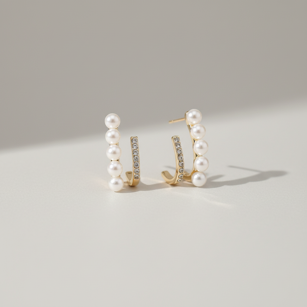 Pearl Bling Earrings