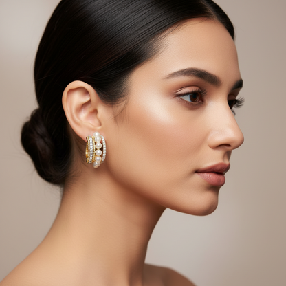 Bling Pearl Earrings