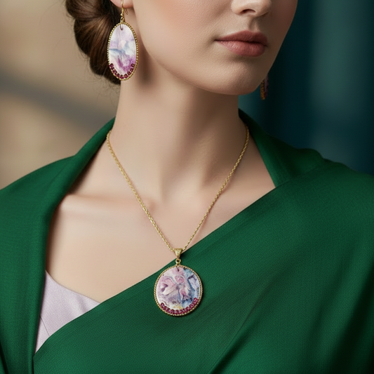 Fluid Necklace Set : Handmade