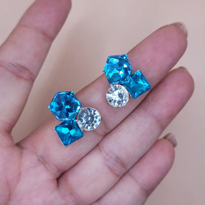 Bling Prism Blue Earrings