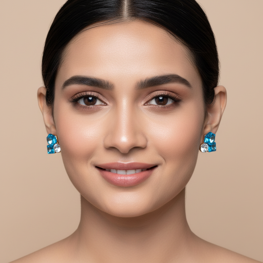 Bling Prism Blue Earrings