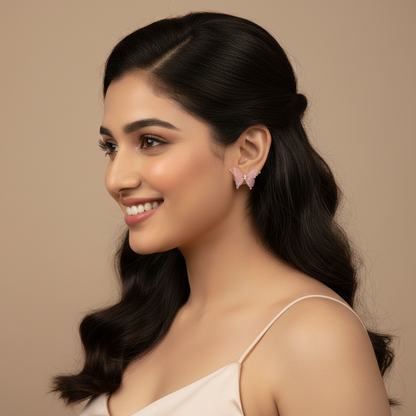 Butterfly Earrings Pink