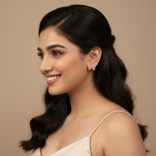 Butterfly Earrings Pink