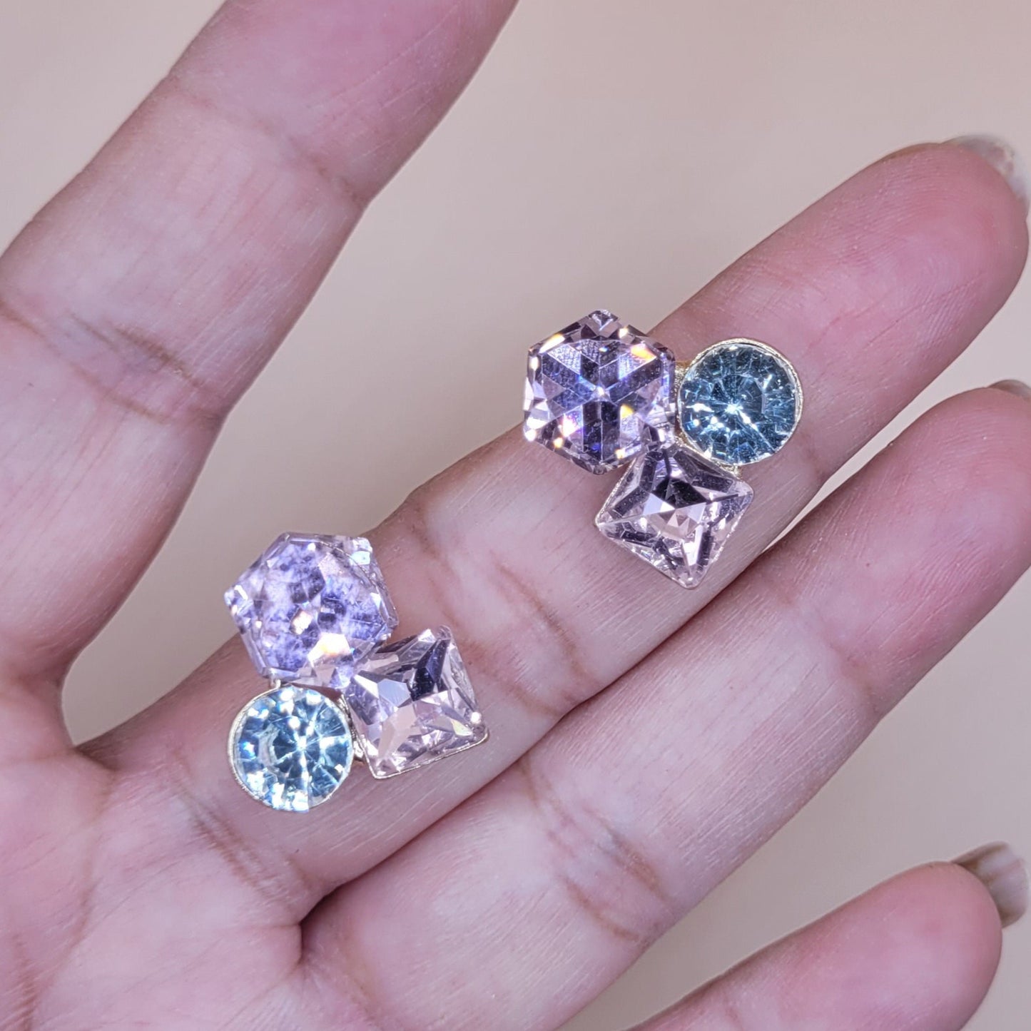 Bling Prism Pink Earrings